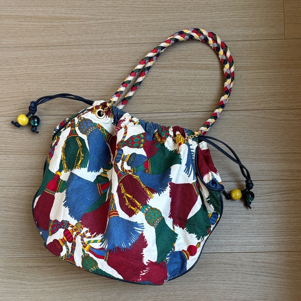 Bottega Veneta Vintage Tassel Printed Bag